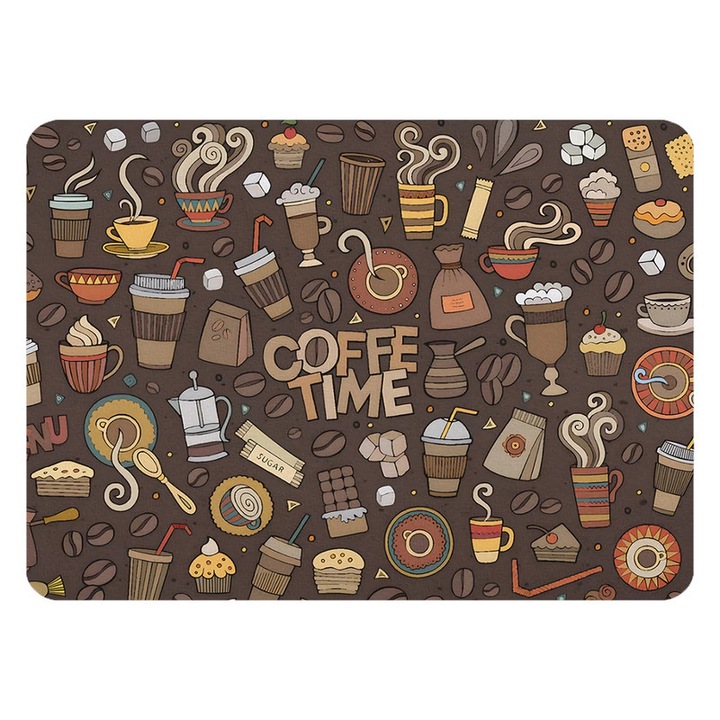 Suport Absorbant Antiderapant pentru Chiuveta, 30x40 cm - Fata din Poliestir, Uscare Rapida, Imprimativ Decorativ 2.5mm Grosime 23028