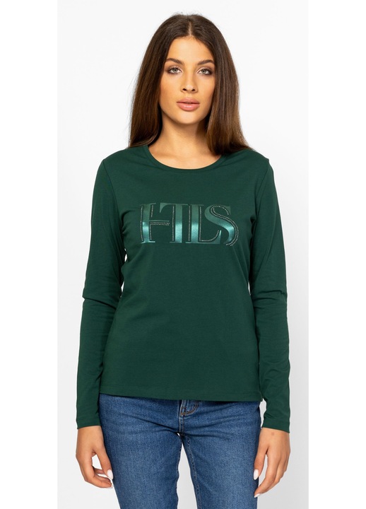 Tricou femei Heavy Tools, croială slim, decolteu rotund, callid green, mărime M