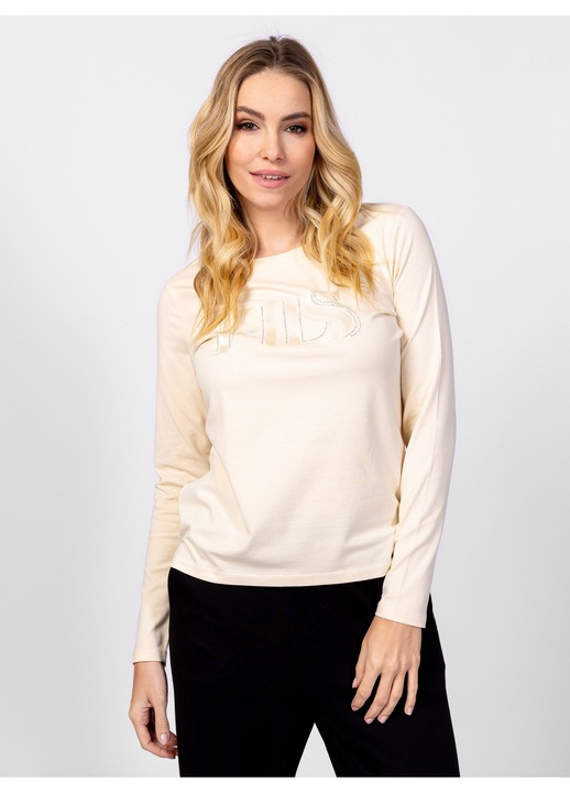 Tricou de femei Heavy Tools, model CALLID VANILLA, maneca lunga, croiala slim, M