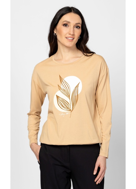 Tricou femei Heavy Tools CAPRA OAT maneca lunga, croiala larga, bumbac-modal, XS