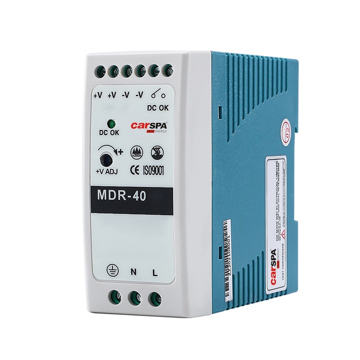 Sursa de alimentare industrial, 40.8W, 24V DC, 1.7A, montare pe sina, Carspa MDR-40-24C