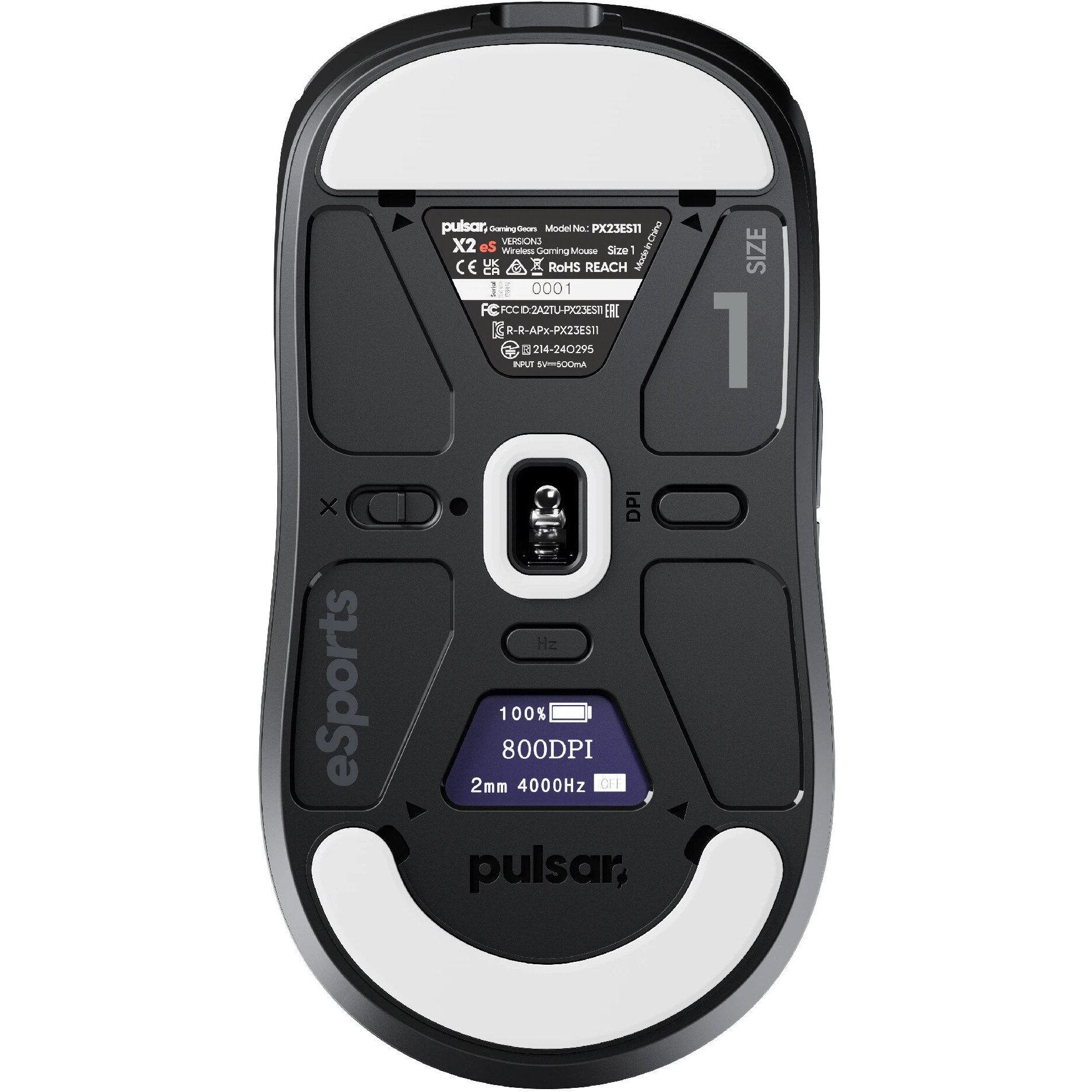 Mouse gaming wireless Pulsar X2 v3 eS Mini, 32000DPI, negru - eMAG.ro