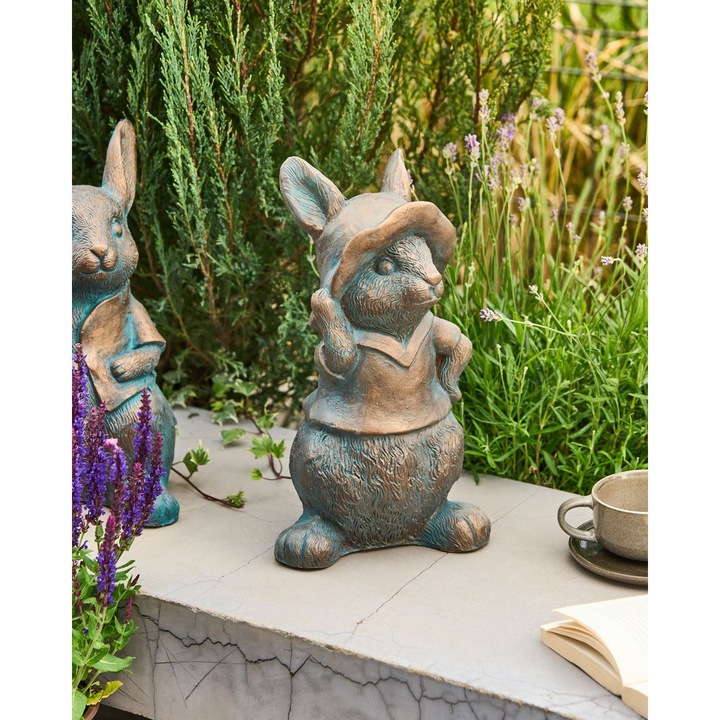 Statueta de gradina Konakry Iepure Maro