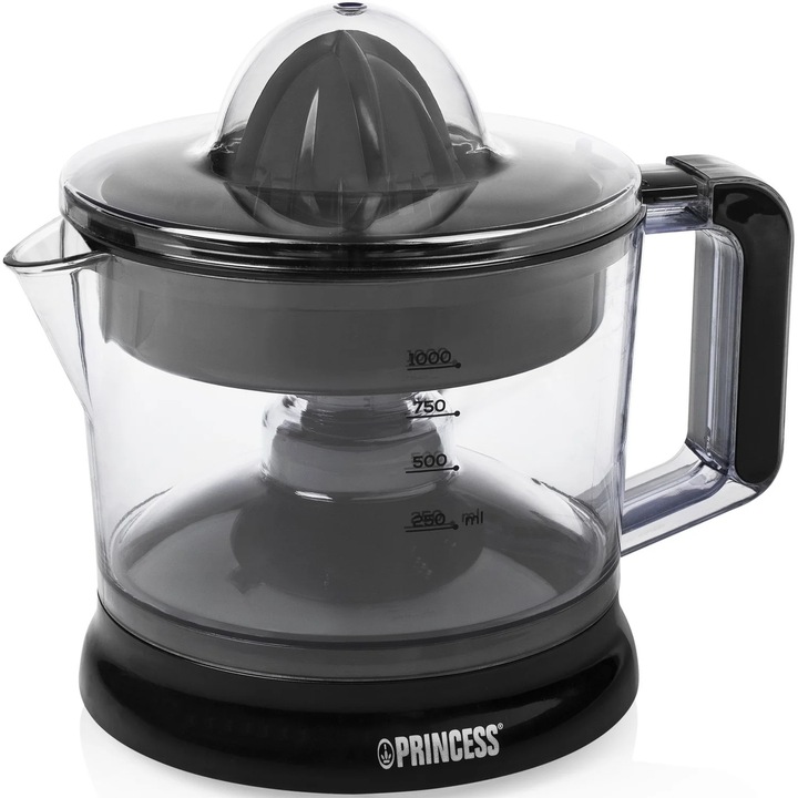 Stoarcător de Suc Princess, Classic, 25W, negru, două conuri interschimbabile