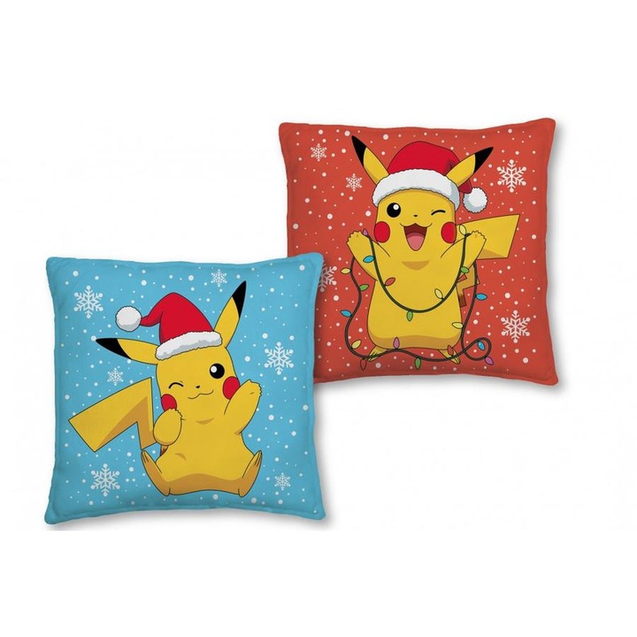 Pokémon Snow pernă de Crăciun, pernă decorativă 40x40 cm