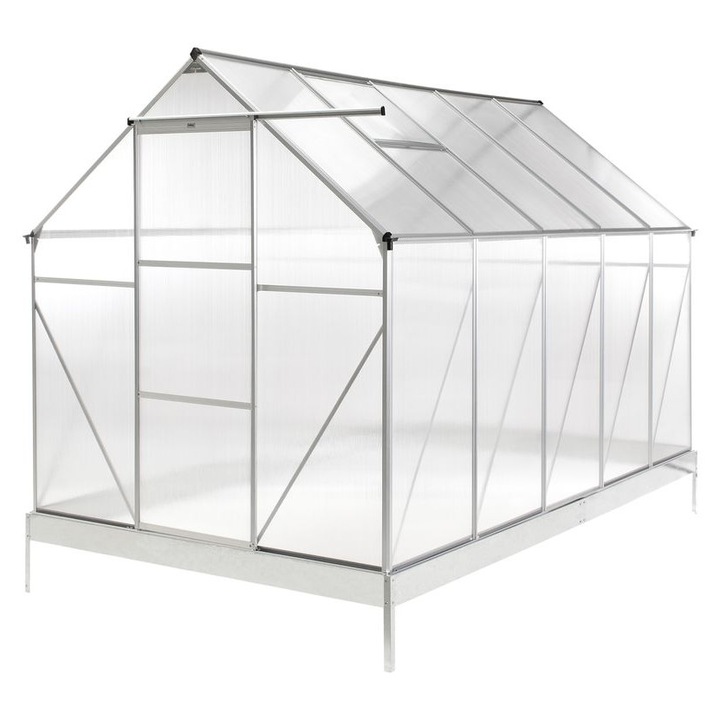 Kerti üvegház Apulia Ezüst 315 cm