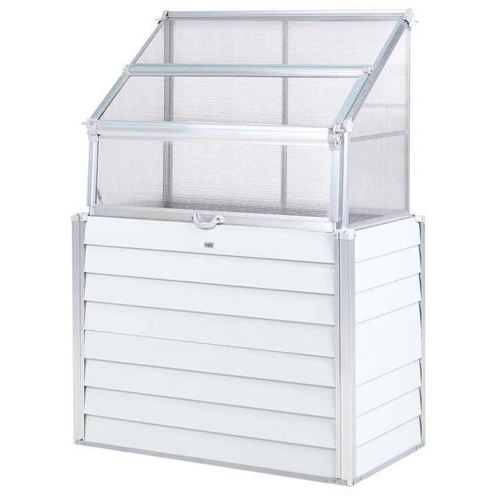 Mini üvegház erkélyre Novoli Törtfehér 62 cm