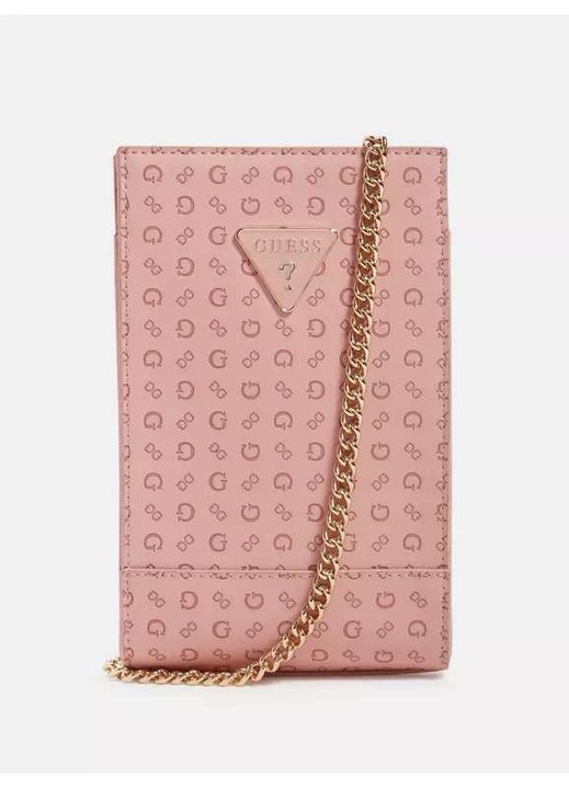 Geanta crossbody, GUESS, Ballantyne Travel, roz, 12x20x4 cm