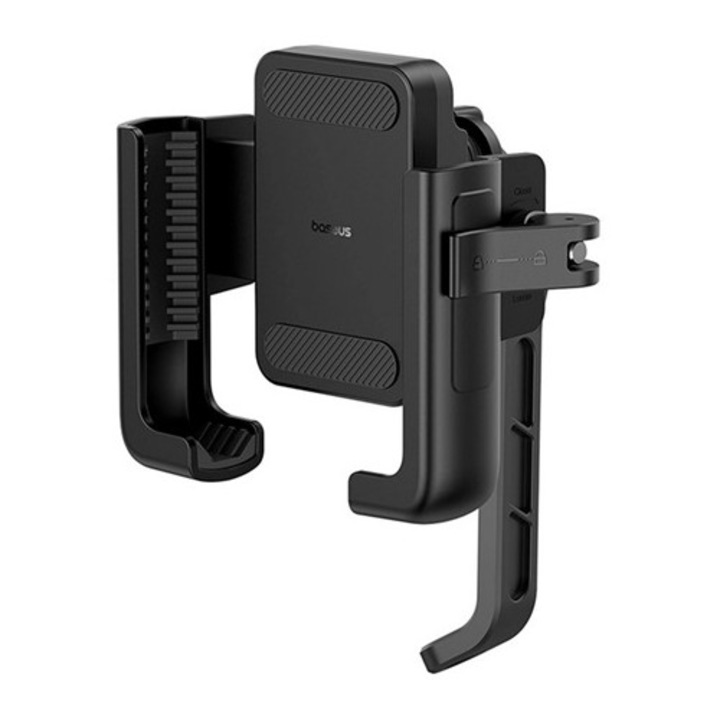 Baseus gotrip motoros telefontartó, visszapillantó tükörre, 360°, 5.7 - 7.2" méret, fekete