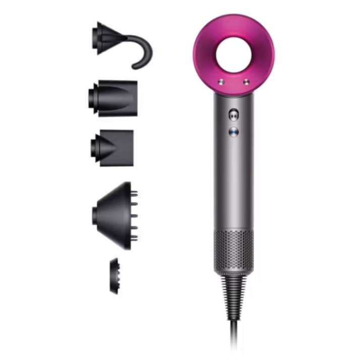Dyson Supersonic HD08 hajszárító, 1600W, 4 hőmérséklet-beállítás, 5 tartozékkal, rózsaszín