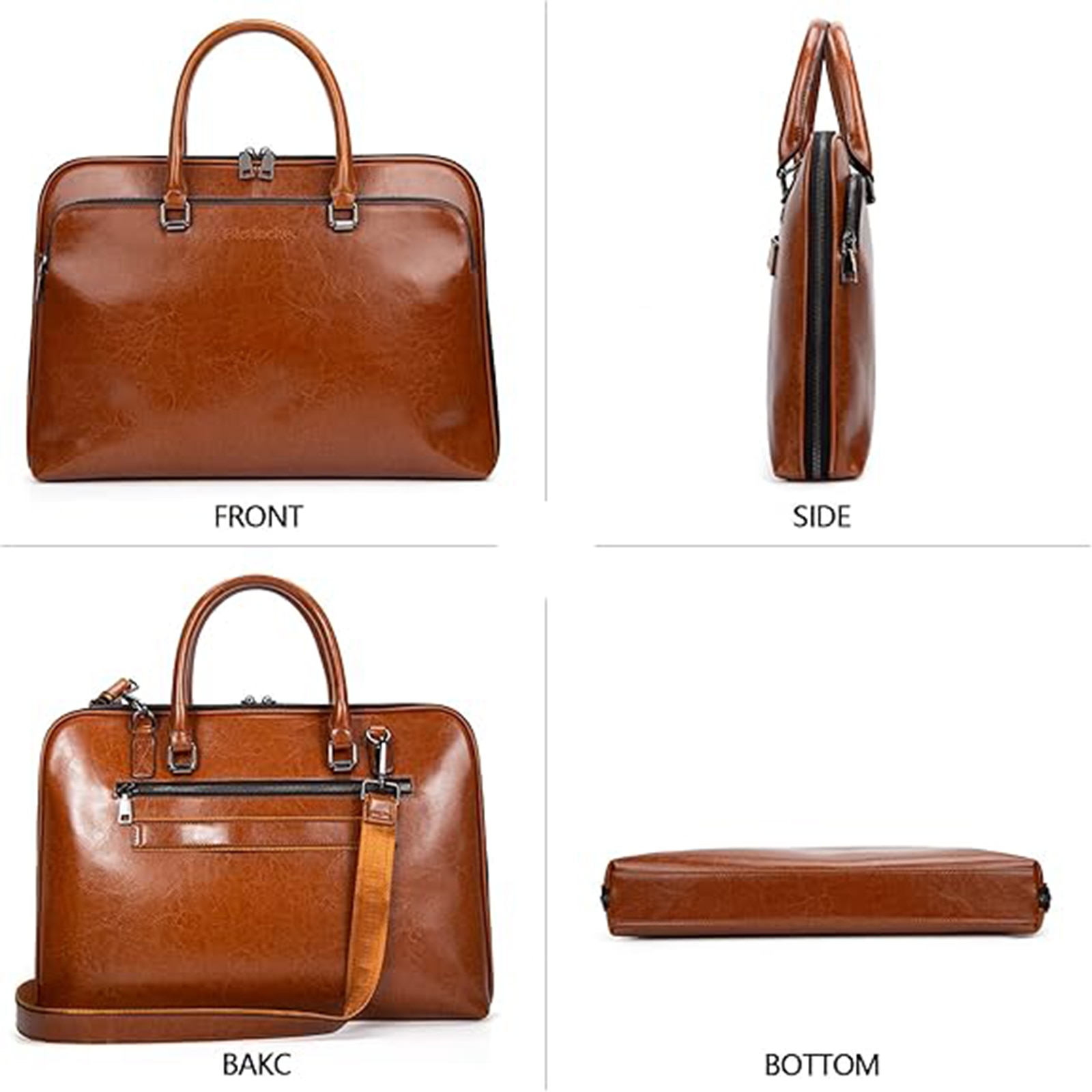 Geanta Messenger din Piele Naturala Maro Vintage pentru Laptop 15.6", Geanta Crossbody Unisex, Geanta Bizness Cu Pasare pentru Valiza