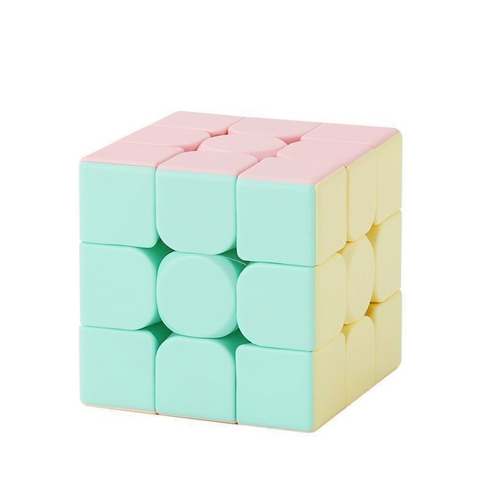 Cub magic 3x3 fara autocolante, multicolor, set de jocuri de memorie si inteligenta