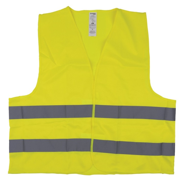 Donau fényvisszaverő mellény, 100% poliészter, sünökkel, 2xl-es méret - sárga