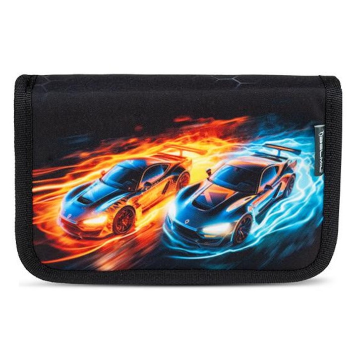 Tolltartó, klapnis, cipzáras, BELMIL "Race it", fekete, versenyautó