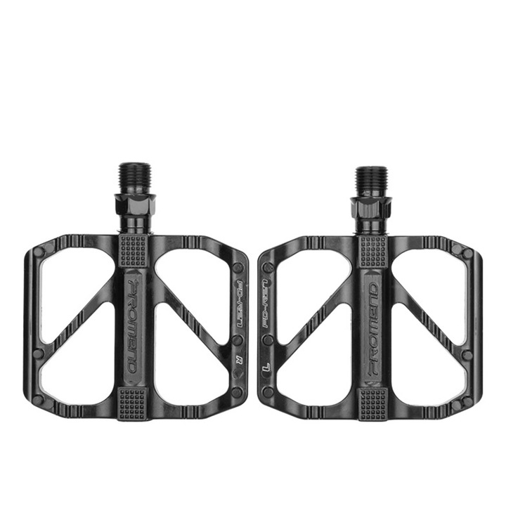 Плоски педали за планински велосипед, Axroad Mall, 2 бр., Водоустойчиви и противоплъзгащи, Издръжливи и здрави, Лагер DU, За планински велосипед, Сгъваем велосипед, Шосеен велосипед, Алуминиева сплав, 9.1*10.5*1.8см, Черен