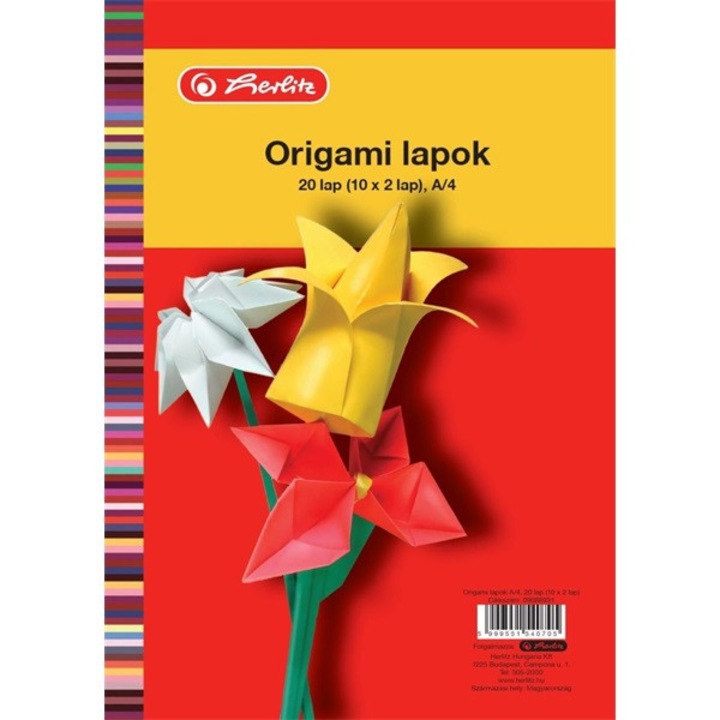Coli hârtie de origami Herlitz, A4, 20 buc