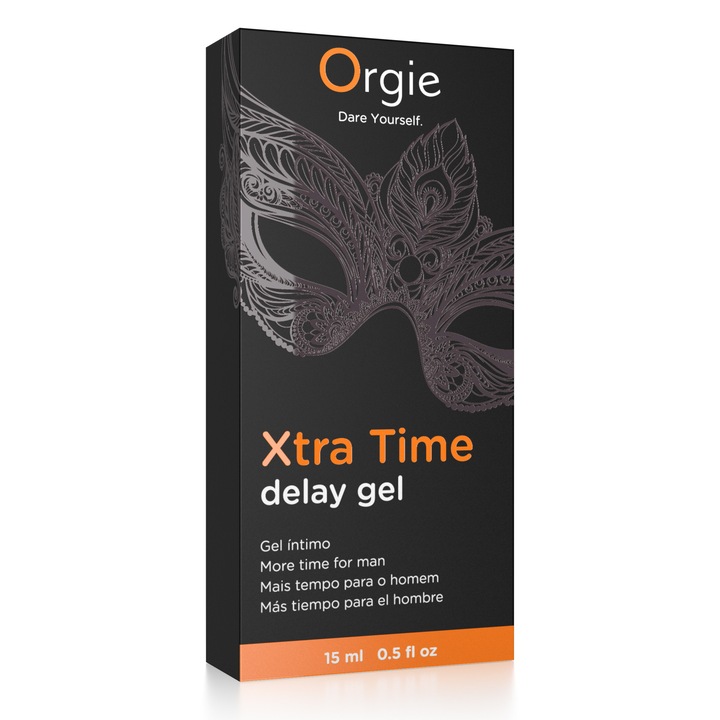 Gel Orgie Xtra Time Delay, pentru intarzierea ejacularii, Reduce eficient sensibilitatea si prelungste durata actului sexual, 15 ml