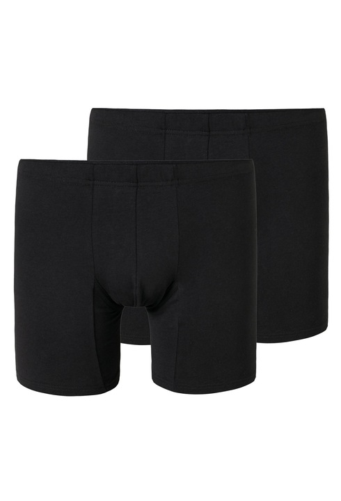 Schiesser, Set de boxeri cu model uni - 2 perechi, Negru