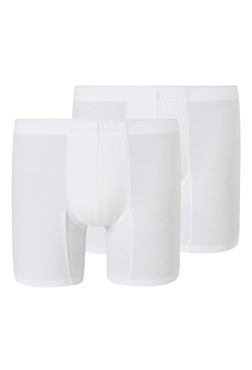 Schiesser, Set de boxeri cu model uni - 2 perechi, Alb