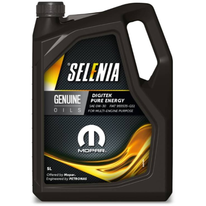 Ulei SELENIA DIGITEK PURE ENERGY 0W30 70236MF2EU, volum 5 litri, sintetic pentru FIAT