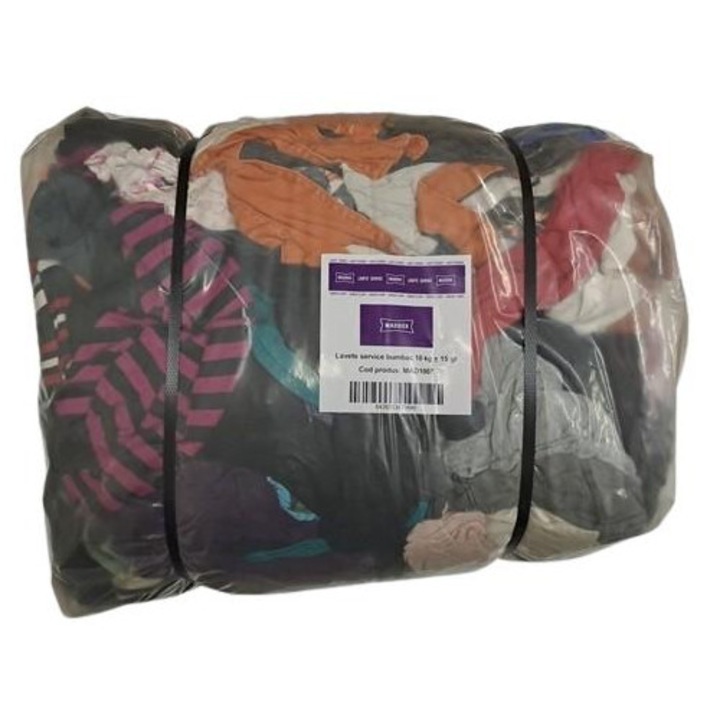 Lavete pentru service din bumbac MADDOX MAD1007, sac de 10 kg, culori asortate