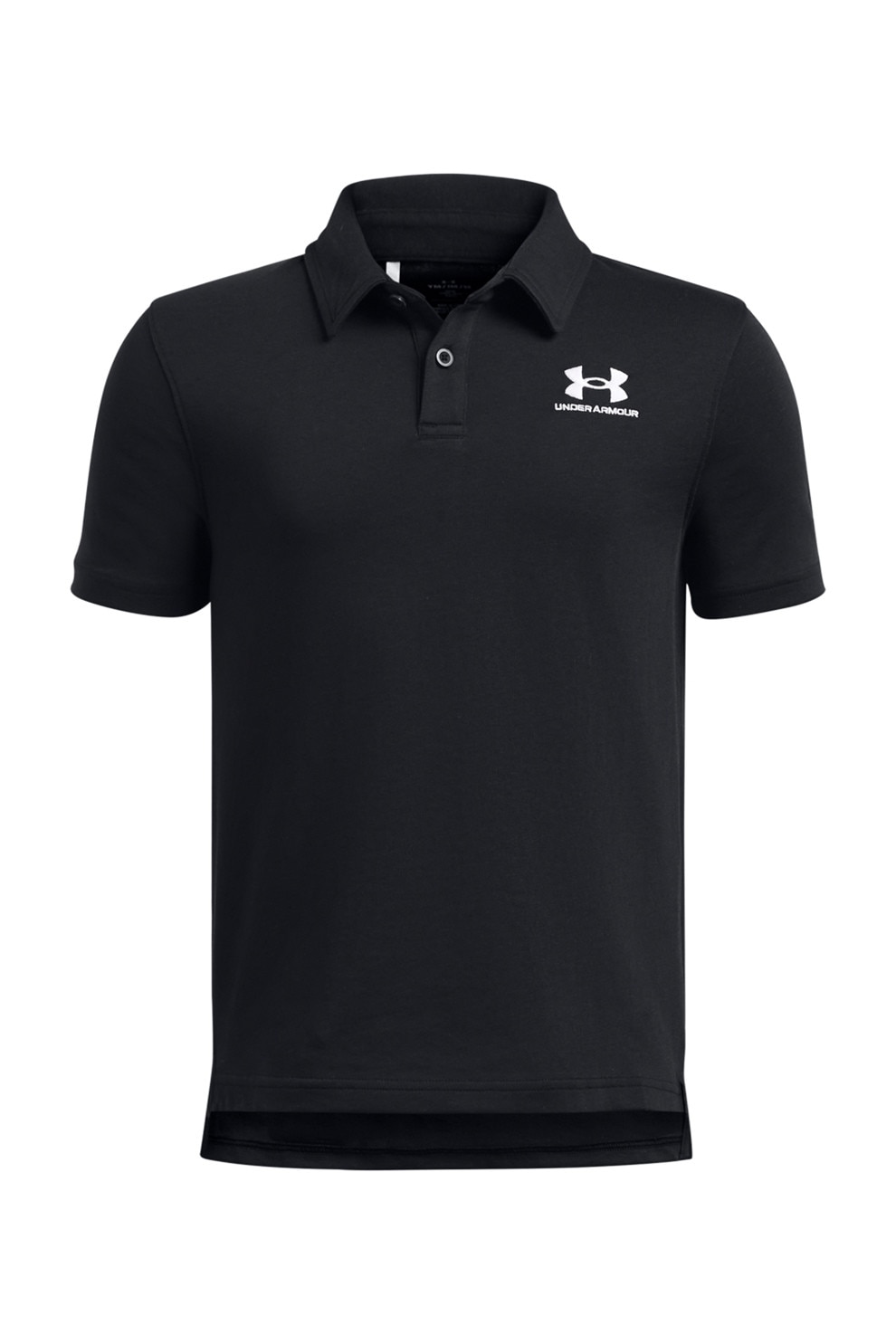 Under Armour, Tricou polo din amestec de bumbac cu logo, Negru, 160-170 CM