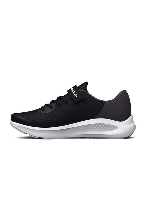 Under Armour, Pantofi GPS Pursuit 3 cu velcro, pentru alergare, Negru