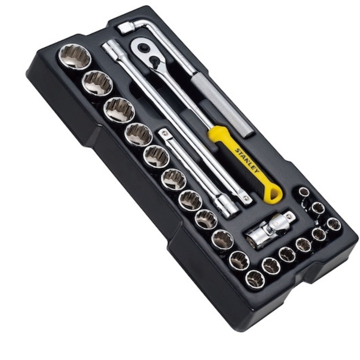Modul STANLEY TRANSMODULE SYSTEM de chei tubulare de 1/2 in., 12 puncte, 23 buc