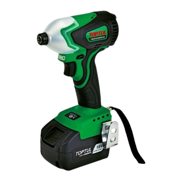 Masina TOPTUL KPB226A de insurubat cu impact cu acumulator, cuplu maxim 260 Nm, 3500 rpm, 4300 bpm, 1 x acumulator Li-Ion 18V