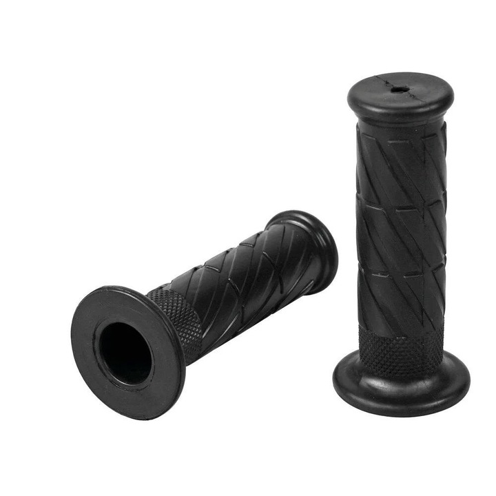 Set Manere Moto Universale LAMPA Road Grip LAM90308, Cauciuc Negru, Diametre 22 mm si 25 mm