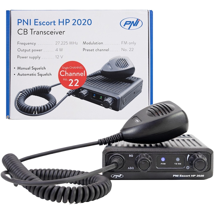 Statie Radio CB Portabila PNI Escort HP 2020, 22 Canale
