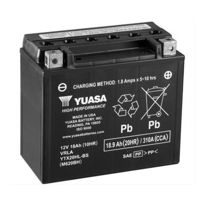 Acumulator Moto YUASA YTX20HL-BS 12V 18Ah 310A (CP)