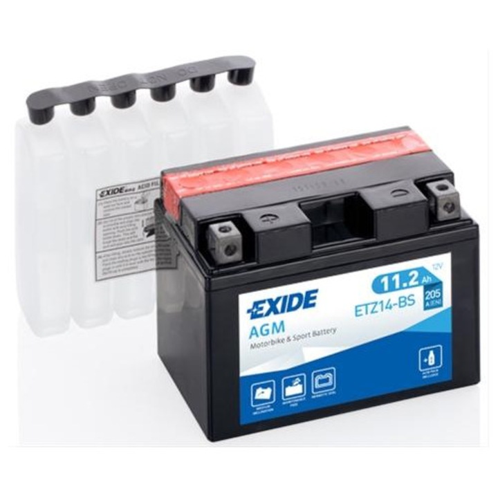 Acumulator Moto AGM ETZ14-BSEXI (*Acid) +ST - Exide