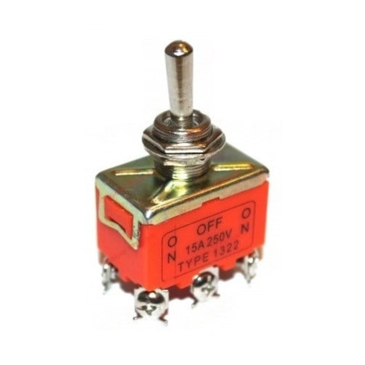 Dublu comutator 15A 250V (6 conexiuni)
