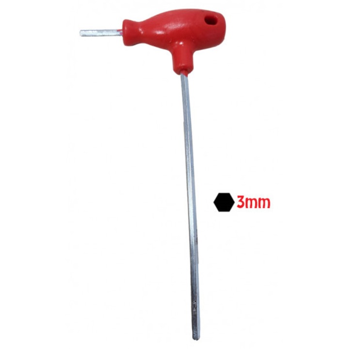 3 mm-es hatszögletű "T" villáskulcs