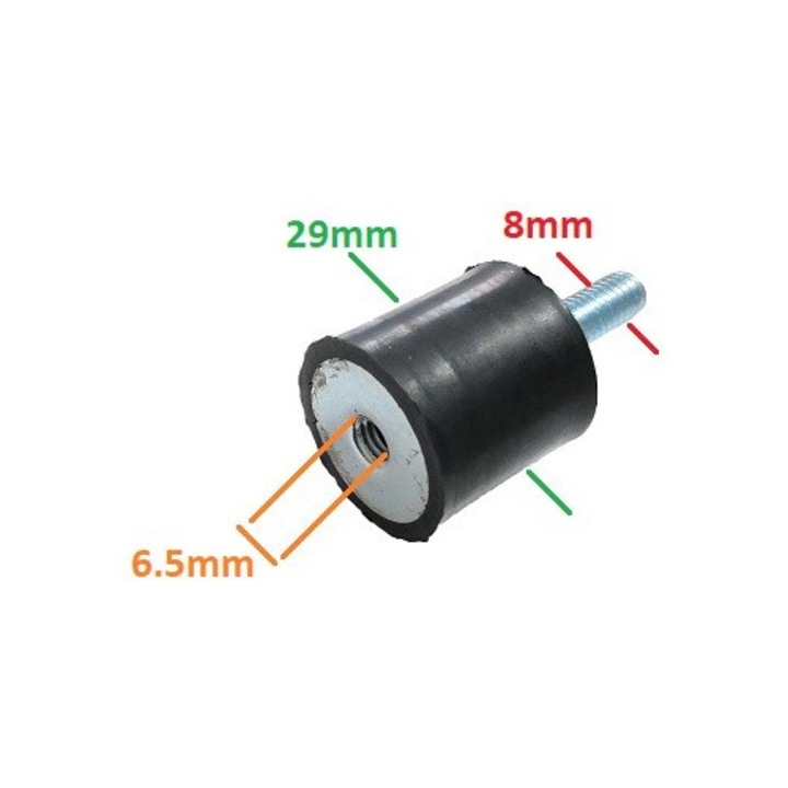 Amortizor universal pentru generator, motopompa (surub-piulita) 8 mm