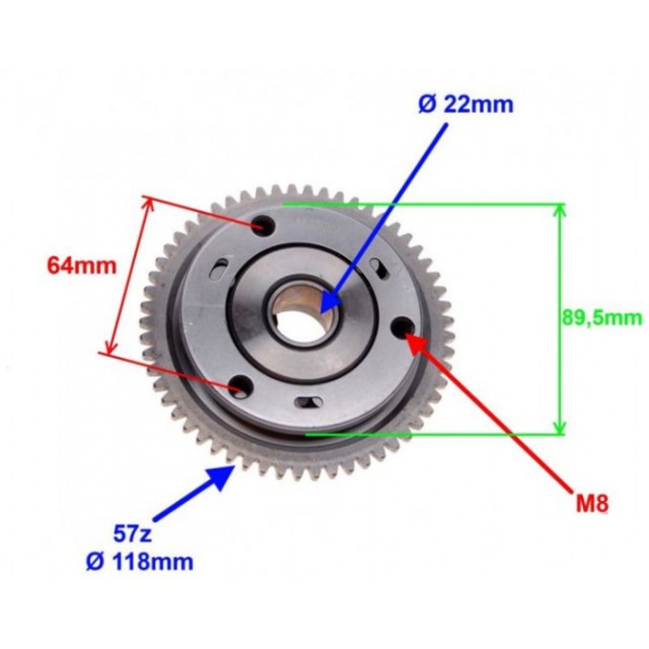 Bendix ATV 250-300 cc (inclusiv bucsa + 3 bile)