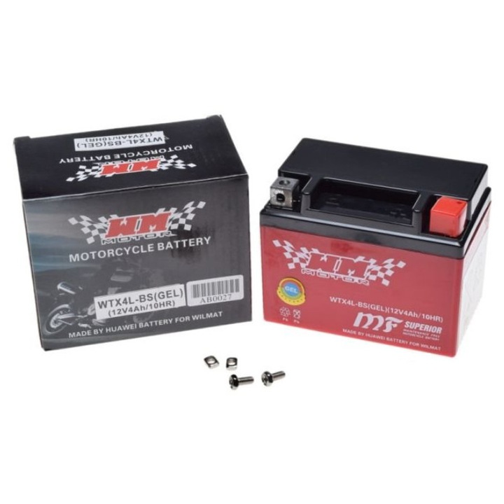 Baterie gel scuter, ATV 12V / 4 Amperi WM
