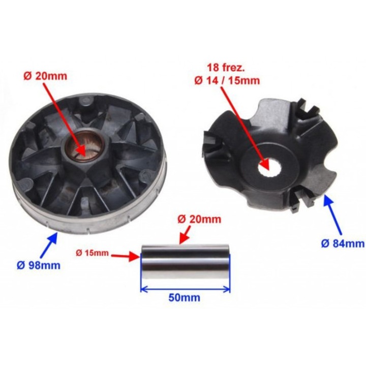 Variator pentru scuter Piaggio 50 - 80cc