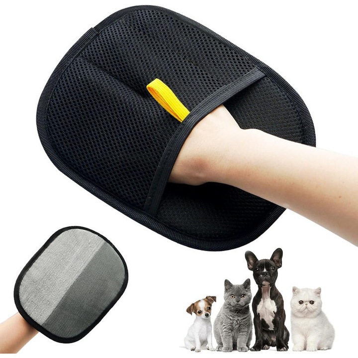 Manusa pentru Indepartarea Parului de Animal - Utilizeaza Actiune Electrostatica pentru a Elimina Parul de Caine si Pisica de pe Mobila si Imbracaminte