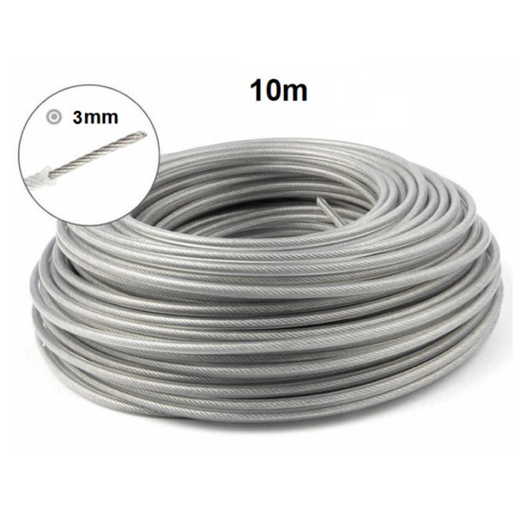 Fir motocoasa cu insertie otel 3mm x 10m circular