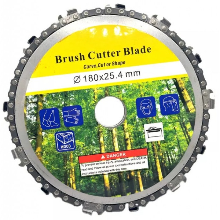 Disc pentru motocoasa cu lant de drujba, dimensiuni 235mm x 25.4mm