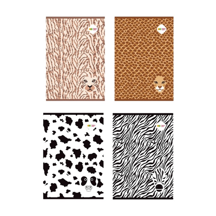 Caiet A4 60 FILE 70 G, patratele, HAPPY COLOR