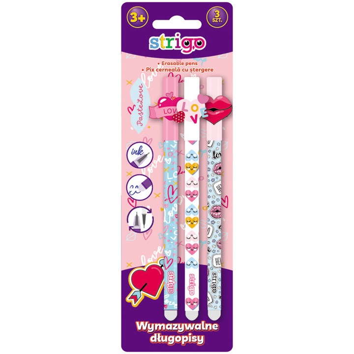 Blister Strigo pix cerneala cu stergere, LOVE x3