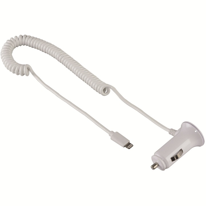 Зарядно устройство за кола Hama за iPhone 5/5s, Бяло