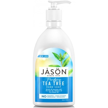 Sapun lichid Jason antibacterian cu Tea Tree pentru fata si maini, 473 ml Sapun lichid Jason antibacterian cu Tea Tree pentru fata si maini, 473 ml