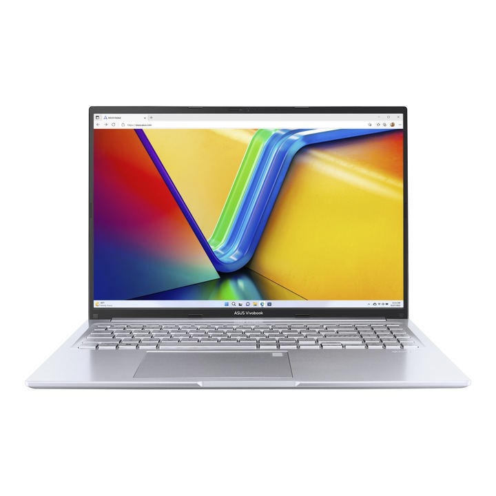 Laptop ASUS Vivobook 16 X1605VA-SH2192, X1605VA-SH2192, 16", OLED, Intel Core i5-13420H (8-core), Intel Iris Xe Graphics, 16GB 3200MHz (1x 8GB onboard) DDR4, Argintiu