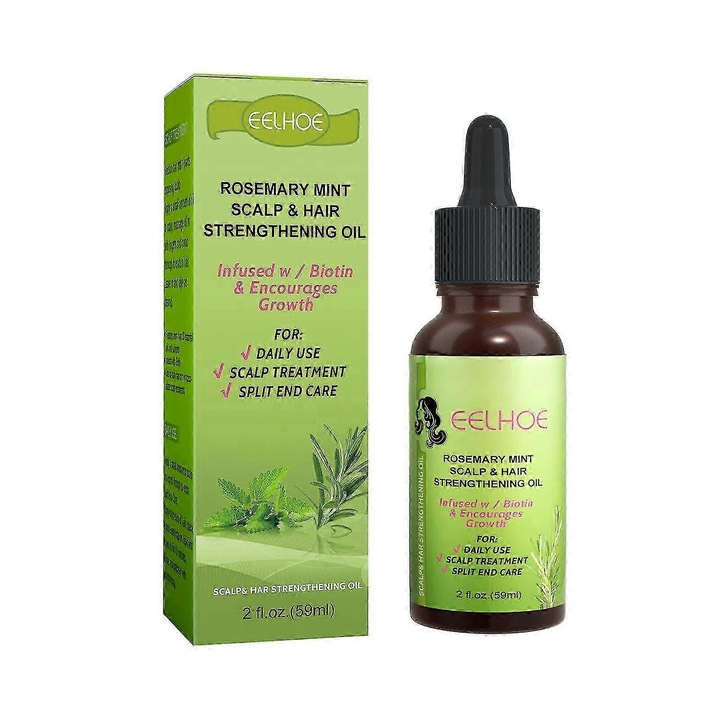 Ulei esential pentru cresterea parului, Eelhoe, 59ml, menta, tratament impotriva caderii parului