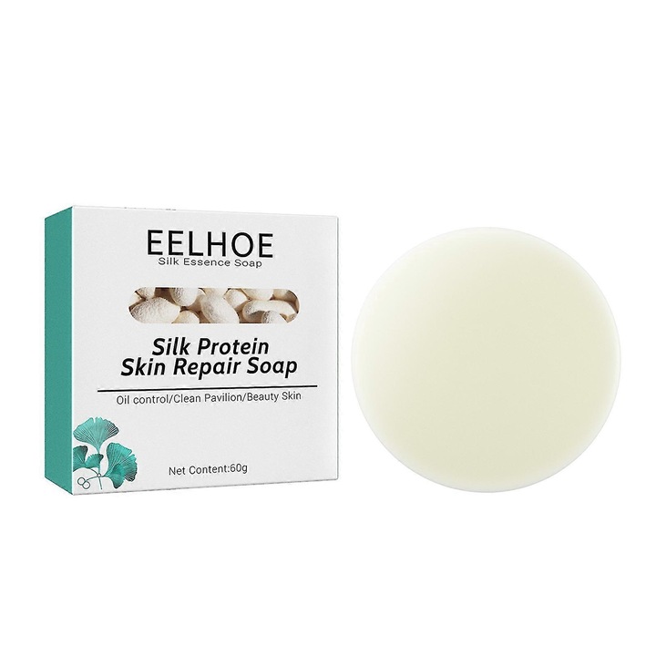 Sapun exfoliant si iluminator cu colagen, Eelhoe, 60g, pentru fata si corp