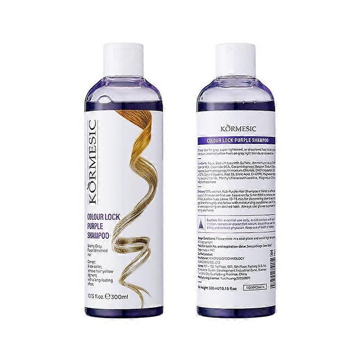 Sampon de par Violet, Neutralizeaza tonurile galbene, 300ml, set de 1 bucata KORMESIC